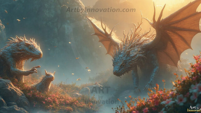 Amazing Alien Life forms and Planets. Fantasy Photographs, by Art by Innovation. Vibrant and detailed, high-resolution quality rendering of fantasy worlds with amazing creatures, both the fauna and flora, that might exist on alien worlds.