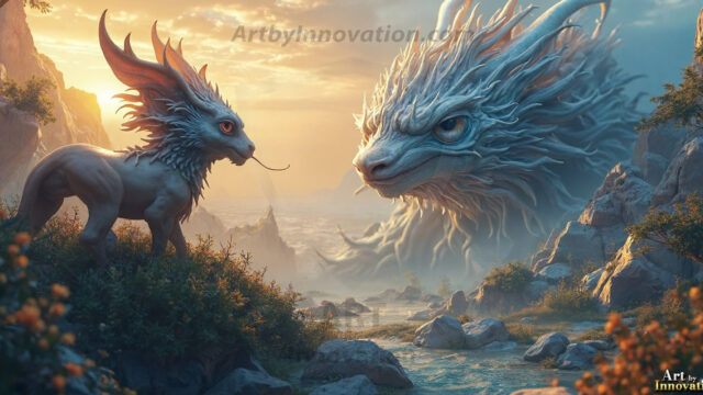 Amazing Alien Life forms and Planets. Fantasy Photographs, by Art by Innovation. Vibrant and detailed, high-resolution quality rendering of fantasy worlds with amazing creatures, both the fauna and flora, that might exist on alien worlds.