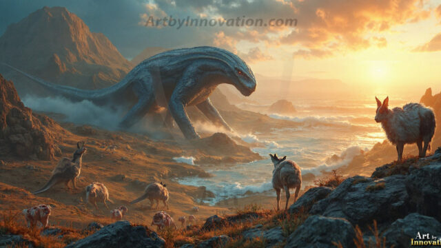 Amazing Alien Life forms and Planets. Fantasy Photographs, by Art by Innovation. Vibrant and detailed, high-resolution quality rendering of fantasy worlds with amazing creatures, both the fauna and flora, that might exist on alien worlds.