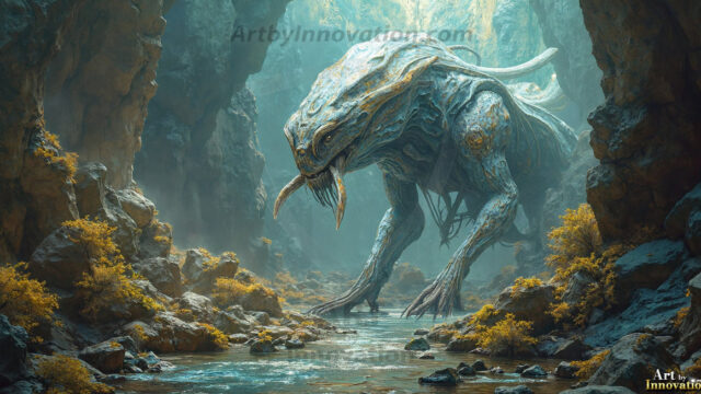 Amazing Alien Life forms and Planets. Fantasy Photographs, by Art by Innovation. Vibrant and detailed, high-resolution quality rendering of fantasy worlds with amazing creatures, both the fauna and flora, that might exist on alien worlds.