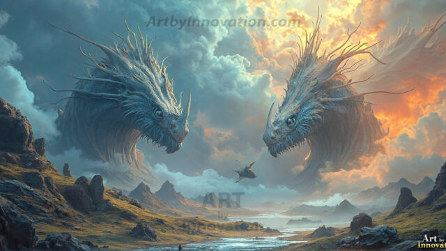 Amazing Alien Life forms and Planets. Fantasy Photographs, by Art by Innovation. Vibrant and detailed, high-resolution quality rendering of fantasy worlds with amazing creatures, both the fauna and flora, that might exist on alien worlds.