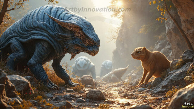 Amazing Alien Life forms and Planets. Fantasy Photographs, by Art by Innovation. Vibrant and detailed, high-resolution quality rendering of fantasy worlds with amazing creatures, both the fauna and flora, that might exist on alien worlds.