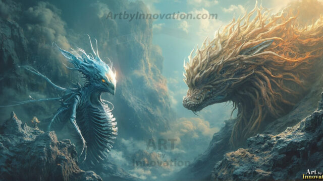 Amazing Alien Life forms and Planets. Fantasy Photographs, by Art by Innovation. Vibrant and detailed, high-resolution quality rendering of fantasy worlds with amazing creatures, both the fauna and flora, that might exist on alien worlds.