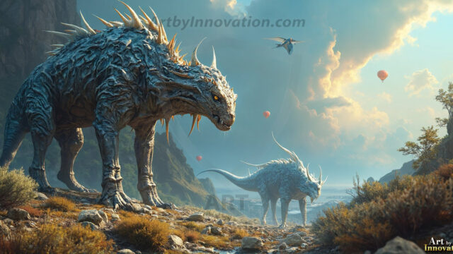 Amazing Alien Life forms and Planets. Fantasy Photographs, by Art by Innovation. Vibrant and detailed, high-resolution quality rendering of fantasy worlds with amazing creatures, both the fauna and flora, that might exist on alien worlds.