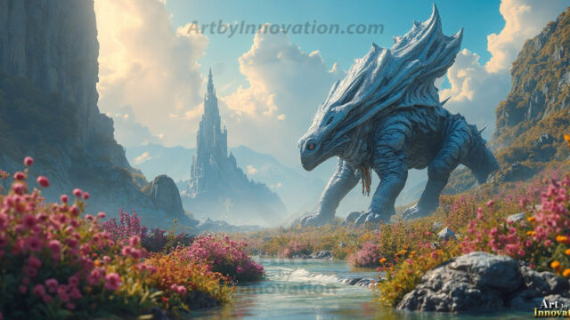 Amazing Alien Life forms and Planets. Fantasy Photographs, by Art by Innovation. Vibrant and detailed, high-resolution quality rendering of fantasy worlds with amazing creatures, both the fauna and flora, that might exist on alien worlds.