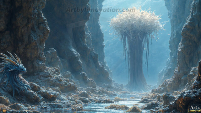 Amazing Alien Life forms and Planets. Fantasy Photographs, by Art by Innovation. Vibrant and detailed, high-resolution quality rendering of fantasy worlds with amazing creatures, both the fauna and flora, that might exist on alien worlds.