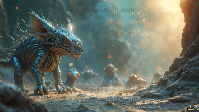 Amazing Alien Life forms and Planets. Fantasy Photographs, by Art by Innovation. Vibrant and detailed, high-resolution quality rendering of fantasy worlds with amazing creatures, both the fauna and flora, that might exist on alien worlds.