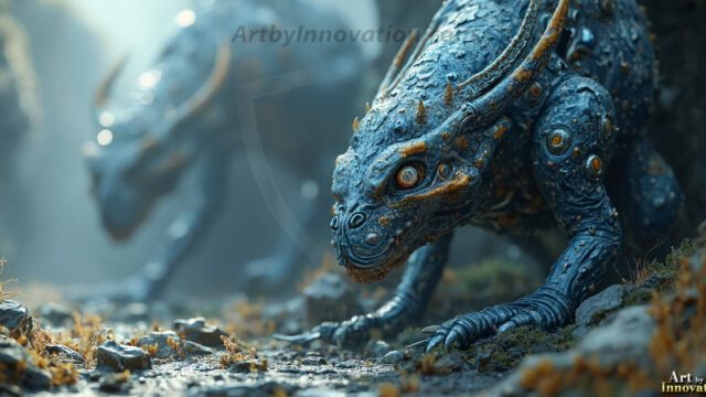 Amazing Alien Life forms and Planets. Fantasy Photographs, by Art by Innovation. Vibrant and detailed, high-resolution quality rendering of fantasy worlds with amazing creatures, both the fauna and flora, that might exist on alien worlds.