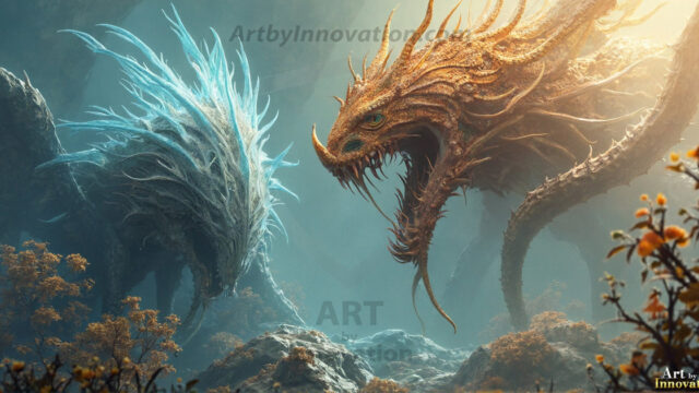 Amazing Alien Life forms and Planets. Fantasy Photographs, by Art by Innovation. Vibrant and detailed, high-resolution quality rendering of fantasy worlds with amazing creatures, both the fauna and flora, that might exist on alien worlds.