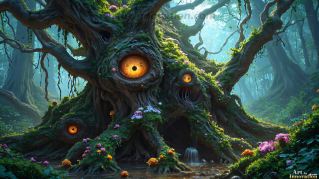 A collection of cute & adorable little-creatures from around the universe. In a photorealistic magical enchanted forest, the surface is covered in vibrant green moss, clusters of bioluminescent mushrooms. With delicate wildflowers blooming in impossible colors — violet, gold, crimson, as adorable little creatures rise from a misty forest floor. A hyper-realistic photo of hybrid creatures, like a adorable baby elephant, no bigger than a human palm. A foxlike creature, with red eyes, fluffy soft fur, and rows of sharp, serrated teeth. A chimera like weird creature, with crazy alien eyes, cyberpunk style. A hyper realistic portrait of a prehensile-tailed opossum, vibrantly colored, illuminated only by moonlight filtering through leaves in the darkness of night.