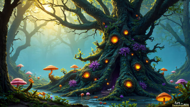 A collection of cute & adorable little-creatures from around the universe. In a photorealistic magical enchanted forest, the surface is covered in vibrant green moss, clusters of bioluminescent mushrooms. With delicate wildflowers blooming in impossible colors — violet, gold, crimson, as adorable little creatures rise from a misty forest floor. A hyper-realistic photo of hybrid creatures, like a adorable baby elephant, no bigger than a human palm. A foxlike creature, with red eyes, fluffy soft fur, and rows of sharp, serrated teeth. A chimera like weird creature, with crazy alien eyes, cyberpunk style. A hyper realistic portrait of a prehensile-tailed opossum, vibrantly colored, illuminated only by moonlight filtering through leaves in the darkness of night.