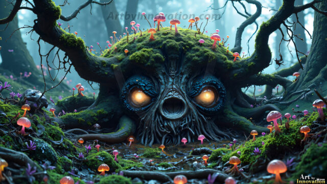 A collection of cute & adorable little-creatures from around the universe. In a photorealistic magical enchanted forest, the surface is covered in vibrant green moss, clusters of bioluminescent mushrooms. With delicate wildflowers blooming in impossible colors — violet, gold, crimson, as adorable little creatures rise from a misty forest floor. A hyper-realistic photo of hybrid creatures, like a adorable baby elephant, no bigger than a human palm. A foxlike creature, with red eyes, fluffy soft fur, and rows of sharp, serrated teeth. A chimera like weird creature, with crazy alien eyes, cyberpunk style. A hyper realistic portrait of a prehensile-tailed opossum, vibrantly colored, illuminated only by moonlight filtering through leaves in the darkness of night.