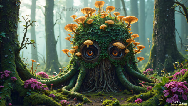 A collection of cute & adorable little-creatures from around the universe. In a photorealistic magical enchanted forest, the surface is covered in vibrant green moss, clusters of bioluminescent mushrooms. With delicate wildflowers blooming in impossible colors — violet, gold, crimson, as adorable little creatures rise from a misty forest floor. A hyper-realistic photo of hybrid creatures, like a adorable baby elephant, no bigger than a human palm. A foxlike creature, with red eyes, fluffy soft fur, and rows of sharp, serrated teeth. A chimera like weird creature, with crazy alien eyes, cyberpunk style. A hyper realistic portrait of a prehensile-tailed opossum, vibrantly colored, illuminated only by moonlight filtering through leaves in the darkness of night.