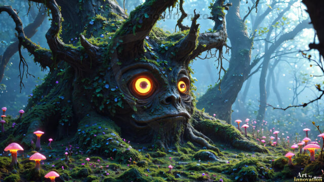 A collection of cute & adorable little-creatures from around the universe. In a photorealistic magical enchanted forest, the surface is covered in vibrant green moss, clusters of bioluminescent mushrooms. With delicate wildflowers blooming in impossible colors — violet, gold, crimson, as adorable little creatures rise from a misty forest floor. A hyper-realistic photo of hybrid creatures, like a adorable baby elephant, no bigger than a human palm. A foxlike creature, with red eyes, fluffy soft fur, and rows of sharp, serrated teeth. A chimera like weird creature, with crazy alien eyes, cyberpunk style. A hyper realistic portrait of a prehensile-tailed opossum, vibrantly colored, illuminated only by moonlight filtering through leaves in the darkness of night.