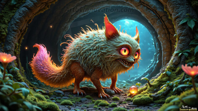 A collection of cute & adorable little-creatures from around the universe. In a photorealistic magical enchanted forest, the surface is covered in vibrant green moss, clusters of bioluminescent mushrooms. With delicate wildflowers blooming in impossible colors — violet, gold, crimson, as adorable little creatures rise from a misty forest floor. A hyper-realistic photo of hybrid creatures, like a adorable baby elephant, no bigger than a human palm. A foxlike creature, with red eyes, fluffy soft fur, and rows of sharp, serrated teeth. A chimera like weird creature, with crazy alien eyes, cyberpunk style. A hyper realistic portrait of a prehensile-tailed opossum, vibrantly colored, illuminated only by moonlight filtering through leaves in the darkness of night.