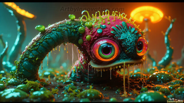 A collection of cute & adorable little-creatures from around the universe. In a photorealistic magical enchanted forest, the surface is covered in vibrant green moss, clusters of bioluminescent mushrooms. With delicate wildflowers blooming in impossible colors — violet, gold, crimson, as adorable little creatures rise from a misty forest floor. A hyper-realistic photo of hybrid creatures, like a adorable baby elephant, no bigger than a human palm. A foxlike creature, with red eyes, fluffy soft fur, and rows of sharp, serrated teeth. A chimera like weird creature, with crazy alien eyes, cyberpunk style. A hyper realistic portrait of a prehensile-tailed opossum, vibrantly colored, illuminated only by moonlight filtering through leaves in the darkness of night.