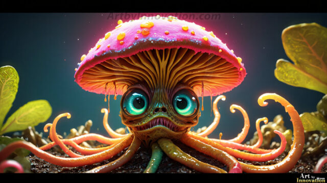 A collection of cute & adorable little-creatures from around the universe. In a photorealistic magical enchanted forest, the surface is covered in vibrant green moss, clusters of bioluminescent mushrooms. With delicate wildflowers blooming in impossible colors — violet, gold, crimson, as adorable little creatures rise from a misty forest floor. A hyper-realistic photo of hybrid creatures, like a adorable baby elephant, no bigger than a human palm. A foxlike creature, with red eyes, fluffy soft fur, and rows of sharp, serrated teeth. A chimera like weird creature, with crazy alien eyes, cyberpunk style. A hyper realistic portrait of a prehensile-tailed opossum, vibrantly colored, illuminated only by moonlight filtering through leaves in the darkness of night.