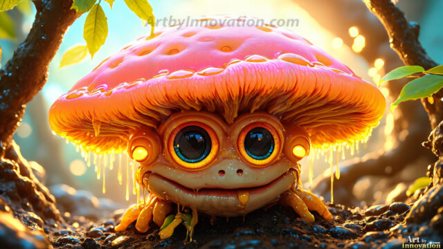 A collection of cute & adorable little-creatures from around the universe. In a photorealistic magical enchanted forest, the surface is covered in vibrant green moss, clusters of bioluminescent mushrooms. With delicate wildflowers blooming in impossible colors — violet, gold, crimson, as adorable little creatures rise from a misty forest floor. A hyper-realistic photo of hybrid creatures, like a adorable baby elephant, no bigger than a human palm. A foxlike creature, with red eyes, fluffy soft fur, and rows of sharp, serrated teeth. A chimera like weird creature, with crazy alien eyes, cyberpunk style. A hyper realistic portrait of a prehensile-tailed opossum, vibrantly colored, illuminated only by moonlight filtering through leaves in the darkness of night.