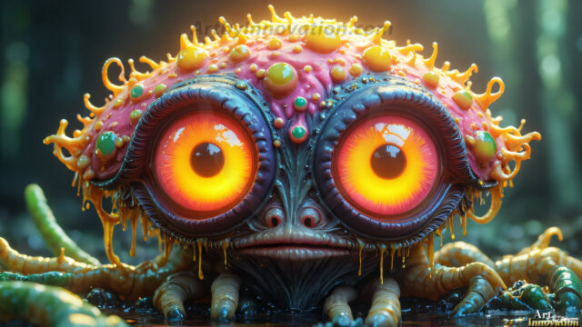 A collection of cute & adorable little-creatures from around the universe. In a photorealistic magical enchanted forest, the surface is covered in vibrant green moss, clusters of bioluminescent mushrooms. With delicate wildflowers blooming in impossible colors — violet, gold, crimson, as adorable little creatures rise from a misty forest floor. A hyper-realistic photo of hybrid creatures, like a adorable baby elephant, no bigger than a human palm. A foxlike creature, with red eyes, fluffy soft fur, and rows of sharp, serrated teeth. A chimera like weird creature, with crazy alien eyes, cyberpunk style. A hyper realistic portrait of a prehensile-tailed opossum, vibrantly colored, illuminated only by moonlight filtering through leaves in the darkness of night.