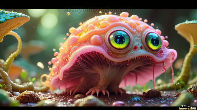 A collection of cute & adorable little-creatures from around the universe. In a photorealistic magical enchanted forest, the surface is covered in vibrant green moss, clusters of bioluminescent mushrooms. With delicate wildflowers blooming in impossible colors — violet, gold, crimson, as adorable little creatures rise from a misty forest floor. A hyper-realistic photo of hybrid creatures, like a adorable baby elephant, no bigger than a human palm. A foxlike creature, with red eyes, fluffy soft fur, and rows of sharp, serrated teeth. A chimera like weird creature, with crazy alien eyes, cyberpunk style. A hyper realistic portrait of a prehensile-tailed opossum, vibrantly colored, illuminated only by moonlight filtering through leaves in the darkness of night.