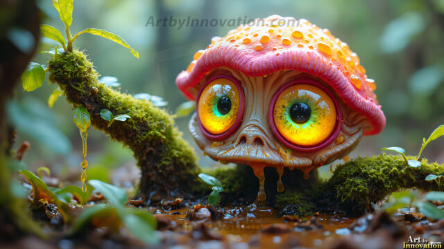 A collection of cute & adorable little-creatures from around the universe. In a photorealistic magical enchanted forest, the surface is covered in vibrant green moss, clusters of bioluminescent mushrooms. With delicate wildflowers blooming in impossible colors — violet, gold, crimson, as adorable little creatures rise from a misty forest floor. A hyper-realistic photo of hybrid creatures, like a adorable baby elephant, no bigger than a human palm. A foxlike creature, with red eyes, fluffy soft fur, and rows of sharp, serrated teeth. A chimera like weird creature, with crazy alien eyes, cyberpunk style. A hyper realistic portrait of a prehensile-tailed opossum, vibrantly colored, illuminated only by moonlight filtering through leaves in the darkness of night.