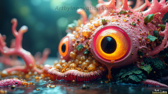 A collection of cute & adorable little-creatures from around the universe. In a photorealistic magical enchanted forest, the surface is covered in vibrant green moss, clusters of bioluminescent mushrooms. With delicate wildflowers blooming in impossible colors — violet, gold, crimson, as adorable little creatures rise from a misty forest floor. A hyper-realistic photo of hybrid creatures, like a adorable baby elephant, no bigger than a human palm. A foxlike creature, with red eyes, fluffy soft fur, and rows of sharp, serrated teeth. A chimera like weird creature, with crazy alien eyes, cyberpunk style. A hyper realistic portrait of a prehensile-tailed opossum, vibrantly colored, illuminated only by moonlight filtering through leaves in the darkness of night.