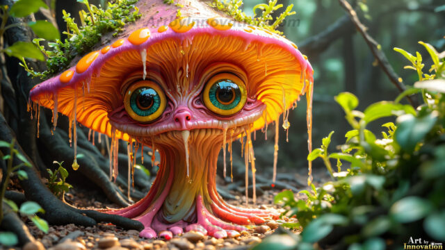 A collection of cute & adorable little-creatures from around the universe. In a photorealistic magical enchanted forest, the surface is covered in vibrant green moss, clusters of bioluminescent mushrooms. With delicate wildflowers blooming in impossible colors — violet, gold, crimson, as adorable little creatures rise from a misty forest floor. A hyper-realistic photo of hybrid creatures, like a adorable baby elephant, no bigger than a human palm. A foxlike creature, with red eyes, fluffy soft fur, and rows of sharp, serrated teeth. A chimera like weird creature, with crazy alien eyes, cyberpunk style. A hyper realistic portrait of a prehensile-tailed opossum, vibrantly colored, illuminated only by moonlight filtering through leaves in the darkness of night.