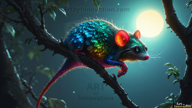 A collection of cute & adorable little-creatures from around the universe. In a photorealistic magical enchanted forest, the surface is covered in vibrant green moss, clusters of bioluminescent mushrooms. With delicate wildflowers blooming in impossible colors — violet, gold, crimson, as adorable little creatures rise from a misty forest floor. A hyper-realistic photo of hybrid creatures, like a adorable baby elephant, no bigger than a human palm. A foxlike creature, with red eyes, fluffy soft fur, and rows of sharp, serrated teeth. A chimera like weird creature, with crazy alien eyes, cyberpunk style. A hyper realistic portrait of a prehensile-tailed opossum, vibrantly colored, illuminated only by moonlight filtering through leaves in the darkness of night.