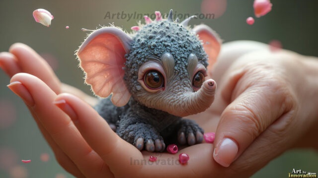 A collection of cute & adorable little-creatures from around the universe. In a photorealistic magical enchanted forest, the surface is covered in vibrant green moss, clusters of bioluminescent mushrooms. With delicate wildflowers blooming in impossible colors — violet, gold, crimson, as adorable little creatures rise from a misty forest floor. A hyper-realistic photo of hybrid creatures, like a adorable baby elephant, no bigger than a human palm. A foxlike creature, with red eyes, fluffy soft fur, and rows of sharp, serrated teeth. A chimera like weird creature, with crazy alien eyes, cyberpunk style. A hyper realistic portrait of a prehensile-tailed opossum, vibrantly colored, illuminated only by moonlight filtering through leaves in the darkness of night.