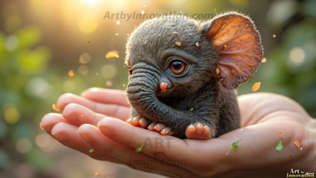 A collection of cute & adorable little-creatures from around the universe. In a photorealistic magical enchanted forest, the surface is covered in vibrant green moss, clusters of bioluminescent mushrooms. With delicate wildflowers blooming in impossible colors — violet, gold, crimson, as adorable little creatures rise from a misty forest floor. A hyper-realistic photo of hybrid creatures, like a adorable baby elephant, no bigger than a human palm. A foxlike creature, with red eyes, fluffy soft fur, and rows of sharp, serrated teeth. A chimera like weird creature, with crazy alien eyes, cyberpunk style. A hyper realistic portrait of a prehensile-tailed opossum, vibrantly colored, illuminated only by moonlight filtering through leaves in the darkness of night.