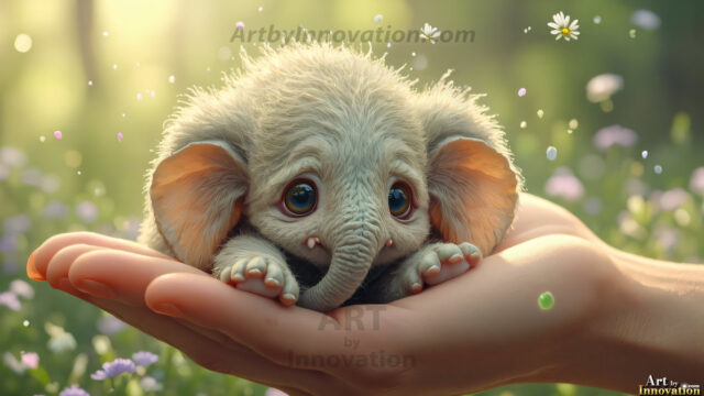 A collection of cute & adorable little-creatures from around the universe. In a photorealistic magical enchanted forest, the surface is covered in vibrant green moss, clusters of bioluminescent mushrooms. With delicate wildflowers blooming in impossible colors — violet, gold, crimson, as adorable little creatures rise from a misty forest floor. A hyper-realistic photo of hybrid creatures, like a adorable baby elephant, no bigger than a human palm. A foxlike creature, with red eyes, fluffy soft fur, and rows of sharp, serrated teeth. A chimera like weird creature, with crazy alien eyes, cyberpunk style. A hyper realistic portrait of a prehensile-tailed opossum, vibrantly colored, illuminated only by moonlight filtering through leaves in the darkness of night.