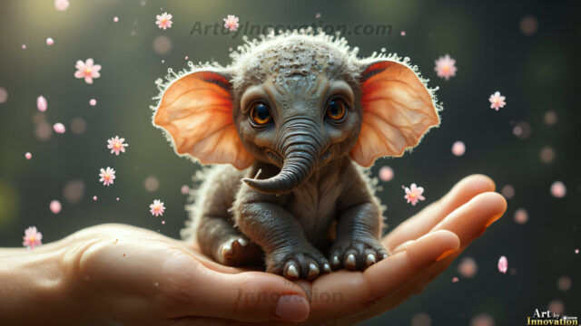 A collection of cute & adorable little-creatures from around the universe. In a photorealistic magical enchanted forest, the surface is covered in vibrant green moss, clusters of bioluminescent mushrooms. With delicate wildflowers blooming in impossible colors — violet, gold, crimson, as adorable little creatures rise from a misty forest floor. A hyper-realistic photo of hybrid creatures, like a adorable baby elephant, no bigger than a human palm. A foxlike creature, with red eyes, fluffy soft fur, and rows of sharp, serrated teeth. A chimera like weird creature, with crazy alien eyes, cyberpunk style. A hyper realistic portrait of a prehensile-tailed opossum, vibrantly colored, illuminated only by moonlight filtering through leaves in the darkness of night.