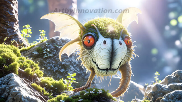 A collection of cute & adorable little-creatures from around the universe. In a photorealistic magical enchanted forest, the surface is covered in vibrant green moss, clusters of bioluminescent mushrooms. With delicate wildflowers blooming in impossible colors — violet, gold, crimson, as adorable little creatures rise from a misty forest floor. A hyper-realistic photo of hybrid creatures, like a adorable baby elephant, no bigger than a human palm. A foxlike creature, with red eyes, fluffy soft fur, and rows of sharp, serrated teeth. A chimera like weird creature, with crazy alien eyes, cyberpunk style. A hyper realistic portrait of a prehensile-tailed opossum, vibrantly colored, illuminated only by moonlight filtering through leaves in the darkness of night.