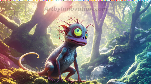 A collection of cute & adorable little-creatures from around the universe. In a photorealistic magical enchanted forest, the surface is covered in vibrant green moss, clusters of bioluminescent mushrooms. With delicate wildflowers blooming in impossible colors — violet, gold, crimson, as adorable little creatures rise from a misty forest floor. A hyper-realistic photo of hybrid creatures, like a adorable baby elephant, no bigger than a human palm. A foxlike creature, with red eyes, fluffy soft fur, and rows of sharp, serrated teeth. A chimera like weird creature, with crazy alien eyes, cyberpunk style. A hyper realistic portrait of a prehensile-tailed opossum, vibrantly colored, illuminated only by moonlight filtering through leaves in the darkness of night.