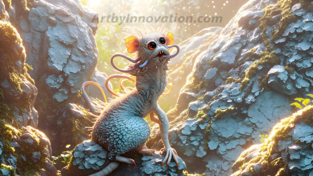 A collection of cute & adorable little-creatures from around the universe. In a photorealistic magical enchanted forest, the surface is covered in vibrant green moss, clusters of bioluminescent mushrooms. With delicate wildflowers blooming in impossible colors — violet, gold, crimson, as adorable little creatures rise from a misty forest floor. A hyper-realistic photo of hybrid creatures, like a adorable baby elephant, no bigger than a human palm. A foxlike creature, with red eyes, fluffy soft fur, and rows of sharp, serrated teeth. A chimera like weird creature, with crazy alien eyes, cyberpunk style. A hyper realistic portrait of a prehensile-tailed opossum, vibrantly colored, illuminated only by moonlight filtering through leaves in the darkness of night.