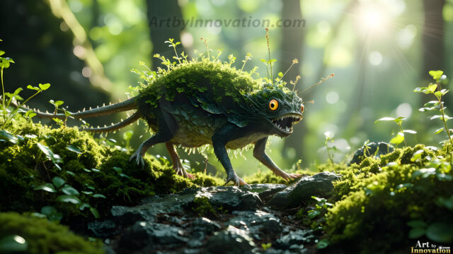 A collection of cute & adorable little-creatures from around the universe. In a photorealistic magical enchanted forest, the surface is covered in vibrant green moss, clusters of bioluminescent mushrooms. With delicate wildflowers blooming in impossible colors — violet, gold, crimson, as adorable little creatures rise from a misty forest floor. A hyper-realistic photo of hybrid creatures, like a adorable baby elephant, no bigger than a human palm. A foxlike creature, with red eyes, fluffy soft fur, and rows of sharp, serrated teeth. A chimera like weird creature, with crazy alien eyes, cyberpunk style. A hyper realistic portrait of a prehensile-tailed opossum, vibrantly colored, illuminated only by moonlight filtering through leaves in the darkness of night.