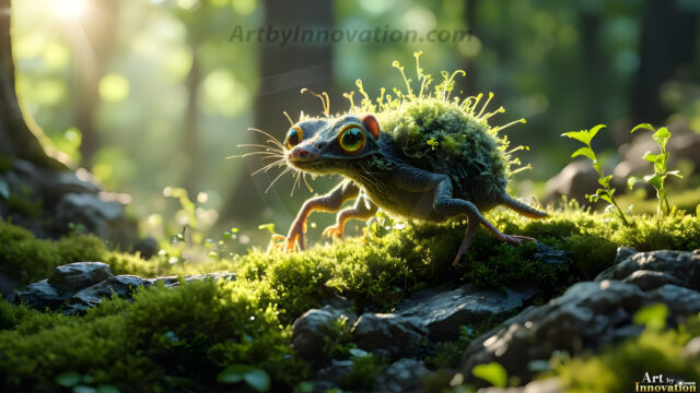 A collection of cute & adorable little-creatures from around the universe. In a photorealistic magical enchanted forest, the surface is covered in vibrant green moss, clusters of bioluminescent mushrooms. With delicate wildflowers blooming in impossible colors — violet, gold, crimson, as adorable little creatures rise from a misty forest floor. A hyper-realistic photo of hybrid creatures, like a adorable baby elephant, no bigger than a human palm. A foxlike creature, with red eyes, fluffy soft fur, and rows of sharp, serrated teeth. A chimera like weird creature, with crazy alien eyes, cyberpunk style. A hyper realistic portrait of a prehensile-tailed opossum, vibrantly colored, illuminated only by moonlight filtering through leaves in the darkness of night.