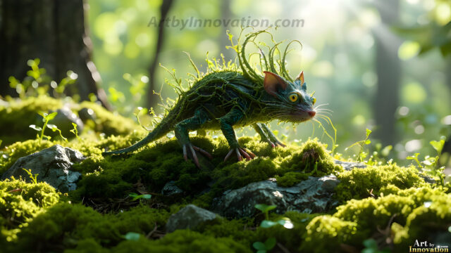 A collection of cute & adorable little-creatures from around the universe. In a photorealistic magical enchanted forest, the surface is covered in vibrant green moss, clusters of bioluminescent mushrooms. With delicate wildflowers blooming in impossible colors — violet, gold, crimson, as adorable little creatures rise from a misty forest floor. A hyper-realistic photo of hybrid creatures, like a adorable baby elephant, no bigger than a human palm. A foxlike creature, with red eyes, fluffy soft fur, and rows of sharp, serrated teeth. A chimera like weird creature, with crazy alien eyes, cyberpunk style. A hyper realistic portrait of a prehensile-tailed opossum, vibrantly colored, illuminated only by moonlight filtering through leaves in the darkness of night.