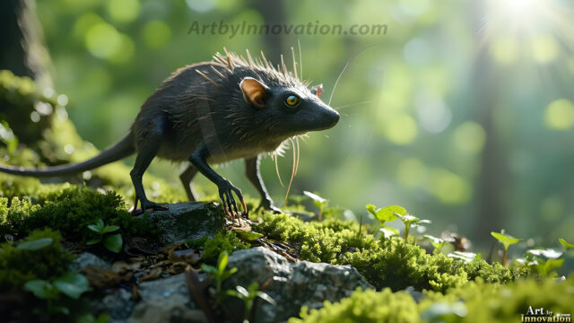 A collection of cute & adorable little-creatures from around the universe. In a photorealistic magical enchanted forest, the surface is covered in vibrant green moss, clusters of bioluminescent mushrooms. With delicate wildflowers blooming in impossible colors — violet, gold, crimson, as adorable little creatures rise from a misty forest floor. A hyper-realistic photo of hybrid creatures, like a adorable baby elephant, no bigger than a human palm. A foxlike creature, with red eyes, fluffy soft fur, and rows of sharp, serrated teeth. A chimera like weird creature, with crazy alien eyes, cyberpunk style. A hyper realistic portrait of a prehensile-tailed opossum, vibrantly colored, illuminated only by moonlight filtering through leaves in the darkness of night.