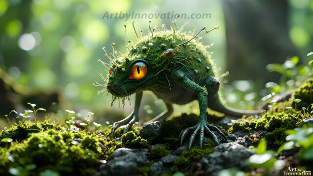 A collection of cute & adorable little-creatures from around the universe. In a photorealistic magical enchanted forest, the surface is covered in vibrant green moss, clusters of bioluminescent mushrooms. With delicate wildflowers blooming in impossible colors — violet, gold, crimson, as adorable little creatures rise from a misty forest floor. A hyper-realistic photo of hybrid creatures, like a adorable baby elephant, no bigger than a human palm. A foxlike creature, with red eyes, fluffy soft fur, and rows of sharp, serrated teeth. A chimera like weird creature, with crazy alien eyes, cyberpunk style. A hyper realistic portrait of a prehensile-tailed opossum, vibrantly colored, illuminated only by moonlight filtering through leaves in the darkness of night.