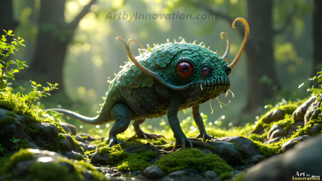 A collection of cute & adorable little-creatures from around the universe. In a photorealistic magical enchanted forest, the surface is covered in vibrant green moss, clusters of bioluminescent mushrooms. With delicate wildflowers blooming in impossible colors — violet, gold, crimson, as adorable little creatures rise from a misty forest floor. A hyper-realistic photo of hybrid creatures, like a adorable baby elephant, no bigger than a human palm. A foxlike creature, with red eyes, fluffy soft fur, and rows of sharp, serrated teeth. A chimera like weird creature, with crazy alien eyes, cyberpunk style. A hyper realistic portrait of a prehensile-tailed opossum, vibrantly colored, illuminated only by moonlight filtering through leaves in the darkness of night.