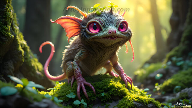 A collection of cute & adorable little-creatures from around the universe. In a photorealistic magical enchanted forest, the surface is covered in vibrant green moss, clusters of bioluminescent mushrooms. With delicate wildflowers blooming in impossible colors — violet, gold, crimson, as adorable little creatures rise from a misty forest floor. A hyper-realistic photo of hybrid creatures, like a adorable baby elephant, no bigger than a human palm. A foxlike creature, with red eyes, fluffy soft fur, and rows of sharp, serrated teeth. A chimera like weird creature, with crazy alien eyes, cyberpunk style. A hyper realistic portrait of a prehensile-tailed opossum, vibrantly colored, illuminated only by moonlight filtering through leaves in the darkness of night.