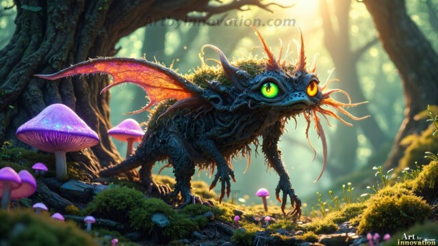 A collection of cute & adorable little-creatures from around the universe. In a photorealistic magical enchanted forest, the surface is covered in vibrant green moss, clusters of bioluminescent mushrooms. With delicate wildflowers blooming in impossible colors — violet, gold, crimson, as adorable little creatures rise from a misty forest floor. A hyper-realistic photo of hybrid creatures, like a adorable baby elephant, no bigger than a human palm. A foxlike creature, with red eyes, fluffy soft fur, and rows of sharp, serrated teeth. A chimera like weird creature, with crazy alien eyes, cyberpunk style. A hyper realistic portrait of a prehensile-tailed opossum, vibrantly colored, illuminated only by moonlight filtering through leaves in the darkness of night.