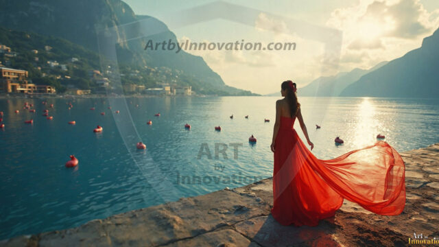 A collection of pictures of beautiful women from various locations around the world. This collection of images was created using AI and includes a mixture of real world locations, as well as fantasy settings. The image prompt was wrote to the make the background a high priority along with the model in the photograph.