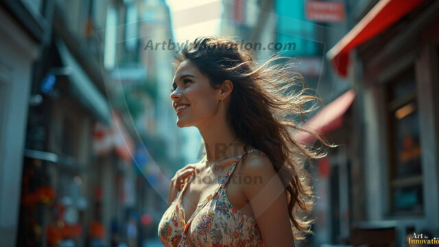 A collection of pictures of beautiful women from various locations around the world. This collection of images was created using AI and includes a mixture of real world locations, as well as fantasy settings. The image prompt was wrote to the make the background a high priority along with the model in the photograph.