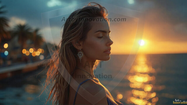 A collection of pictures of beautiful women from various locations around the world. This collection of images was created using AI and includes a mixture of real world locations, as well as fantasy settings. The image prompt was wrote to the make the background a high priority along with the model in the photograph.