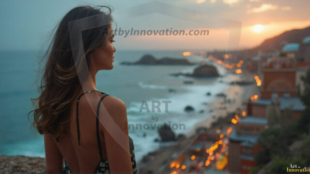 A collection of pictures of beautiful women from various locations around the world. This collection of images was created using AI and includes a mixture of real world locations, as well as fantasy settings. The image prompt was wrote to the make the background a high priority along with the model in the photograph.