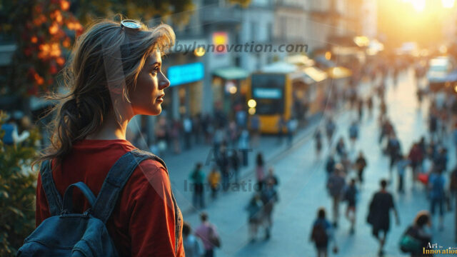 A collection of pictures of beautiful women from various locations around the world. This collection of images was created using AI and includes a mixture of real world locations, as well as fantasy settings. The image prompt was wrote to the make the background a high priority along with the model in the photograph.