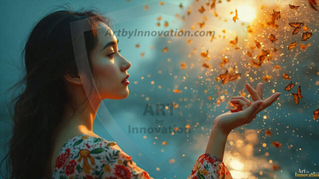 A collection of pictures of beautiful women from various locations around the world. This collection of images was created using AI and includes a mixture of real world locations, as well as fantasy settings. The image prompt was wrote to the make the background a high priority along with the model in the photograph.