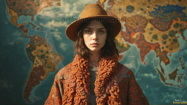 A collection of pictures of beautiful women from various locations around the world. This collection of images was created using AI and includes a mixture of real world locations, as well as fantasy settings. The image prompt was wrote to the make the background a high priority along with the model in the photograph.